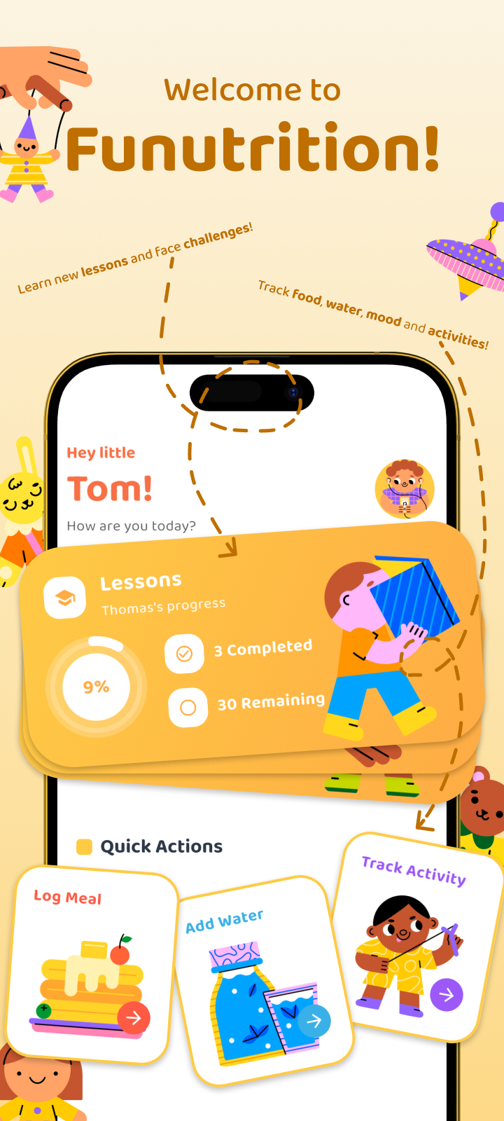 Funutrition Education app screenshot 2 showing Flutter implementation